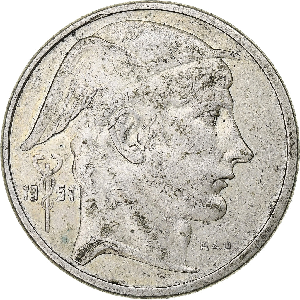 Belgium, Régence Prince Charles, 50 Francs, 50 Frank, 1951, Silver, EF(40-45)