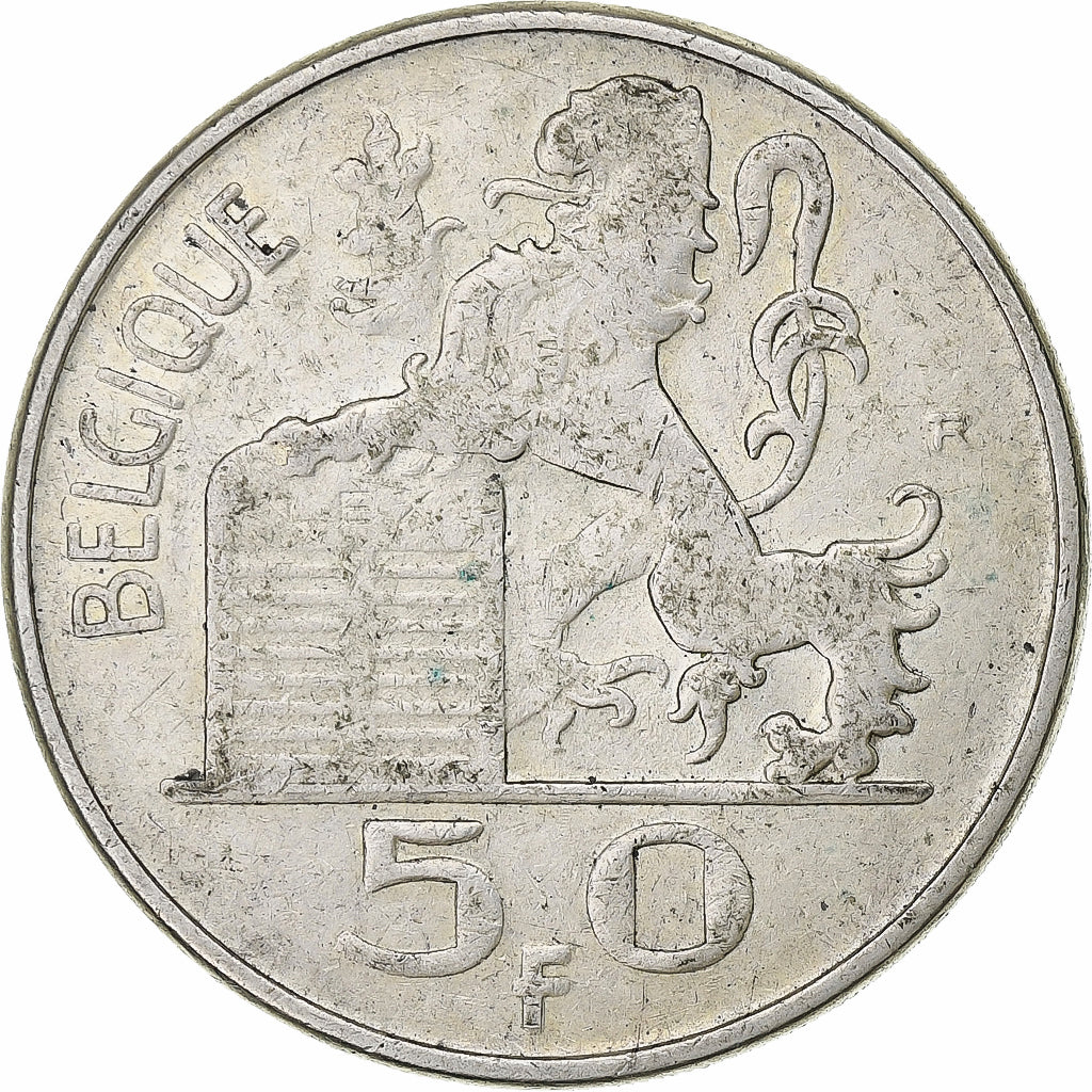 Belgium, Régence Prince Charles, 50 Francs, 50 Frank, 1951, Silver, EF(40-45)
