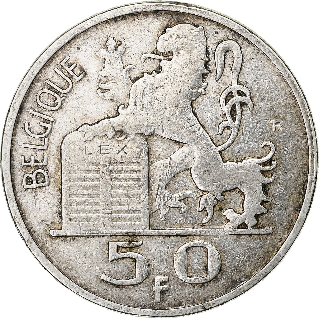Belgium, Régence Prince Charles, 50 Francs, 50 Frank, 1951, Silver, EF(40-45)