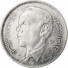 Morocco, al-Hassan II, 5 Dirhams, 1965/AH1384, Paris, Silver, AU(50-53), KM:57