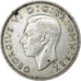 Gran Bretaña, George VI, Florin, Two Shillings, 1941, Plata, MBC, KM:855