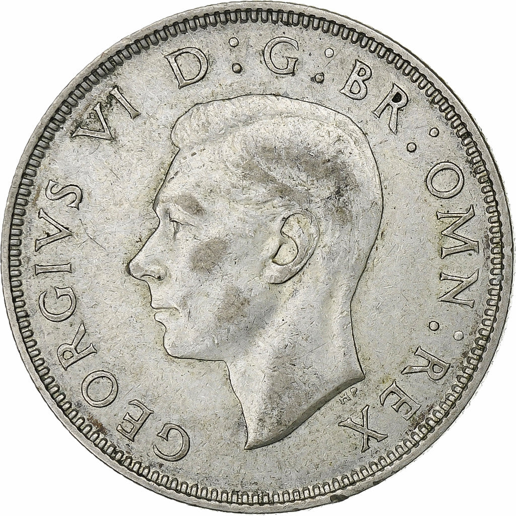 Gran Bretaña, George VI, Florin, Two Shillings, 1938, Plata, MBC, KM:855