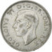 Gran Bretaña, George VI, Florin, Two Shillings, 1938, Plata, MBC, KM:855