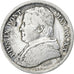ITALIAN STATES, PAPAL STATES, Pius IX, 20 Baiocchi, 1866, Rome, Silver