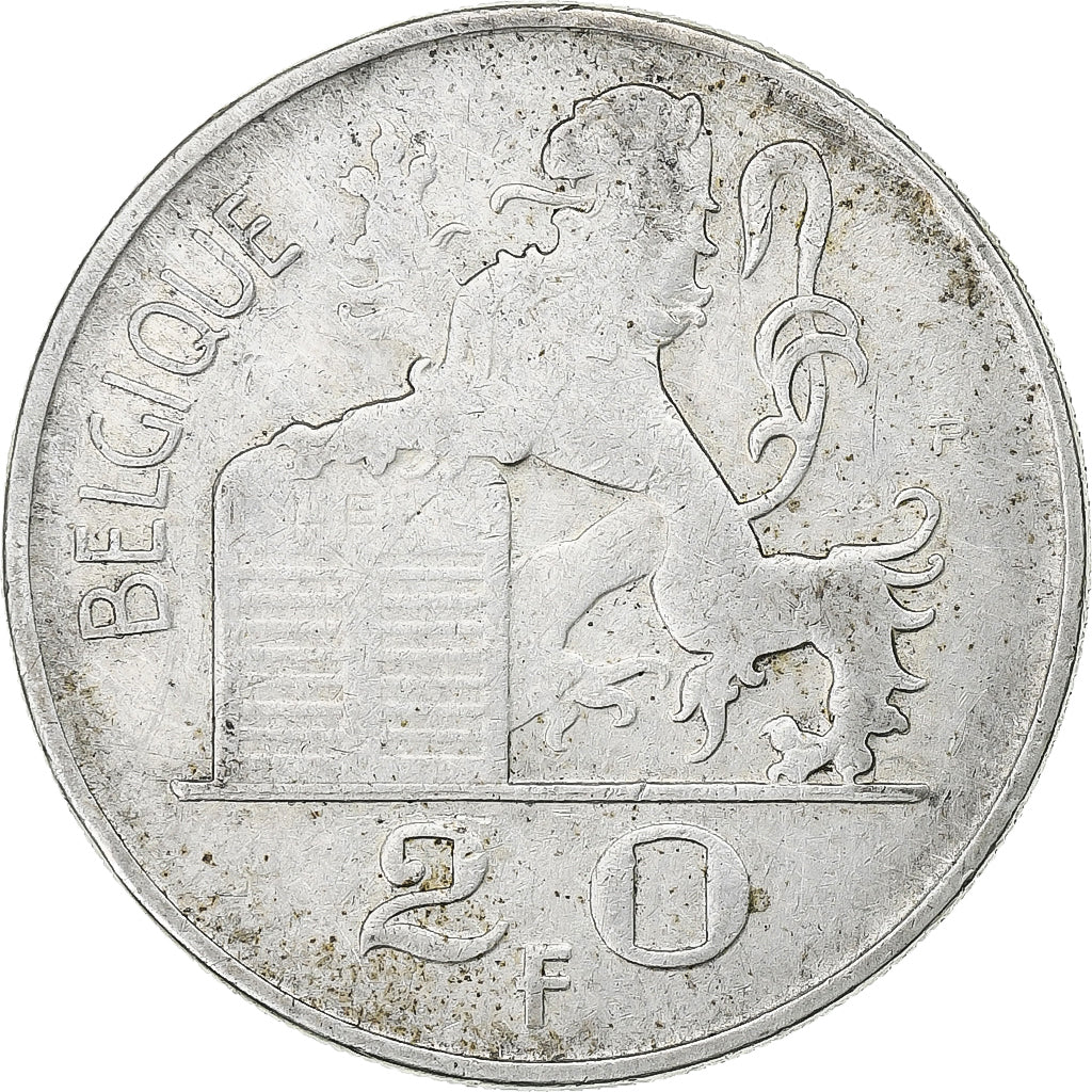 Belgium, Régence Prince Charles, 20 Francs, 20 Frank, 1950, Silver, EF(40-45)