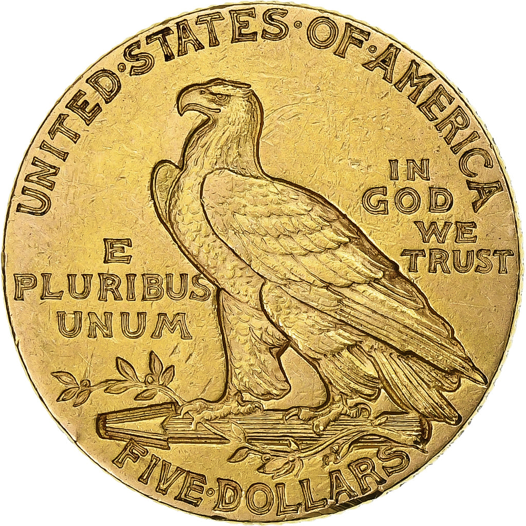 États-Unis, $5, Half Eagle, Indian Head, 1911, U.S. Mint, Or, TTB+, KM:129