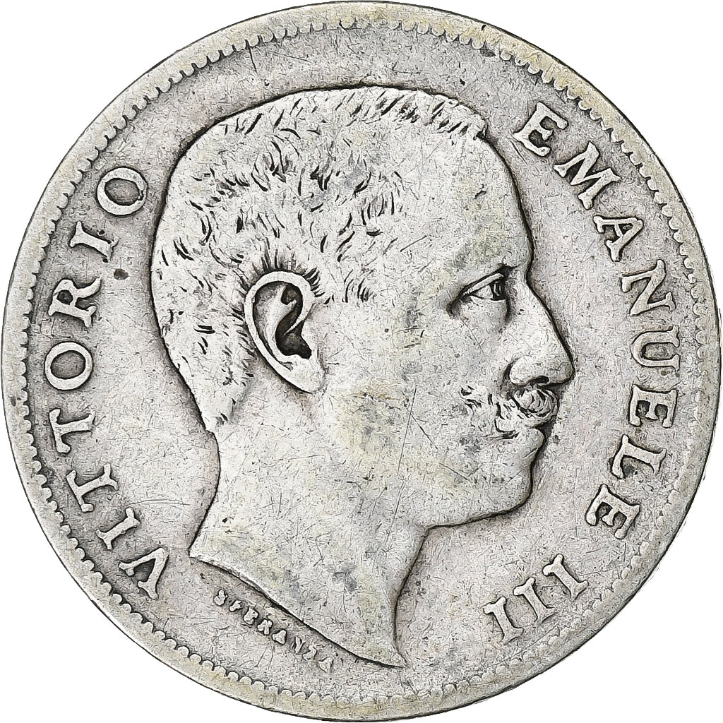 Italy, Vittorio Emanuele III, Lira, 1902, Rome, Silver, VF(20-25), KM:32