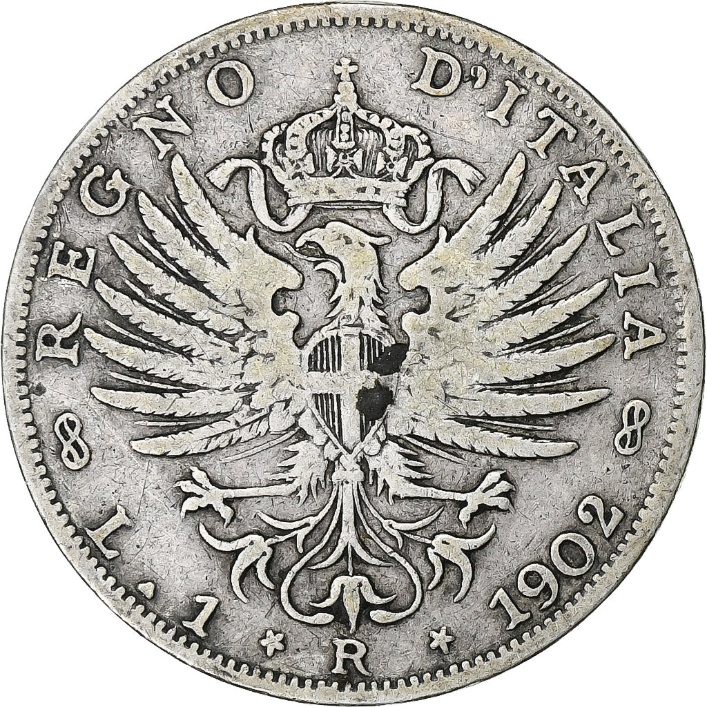 Italy, Vittorio Emanuele III, Lira, 1902, Rome, Silver, VF(20-25), KM:32