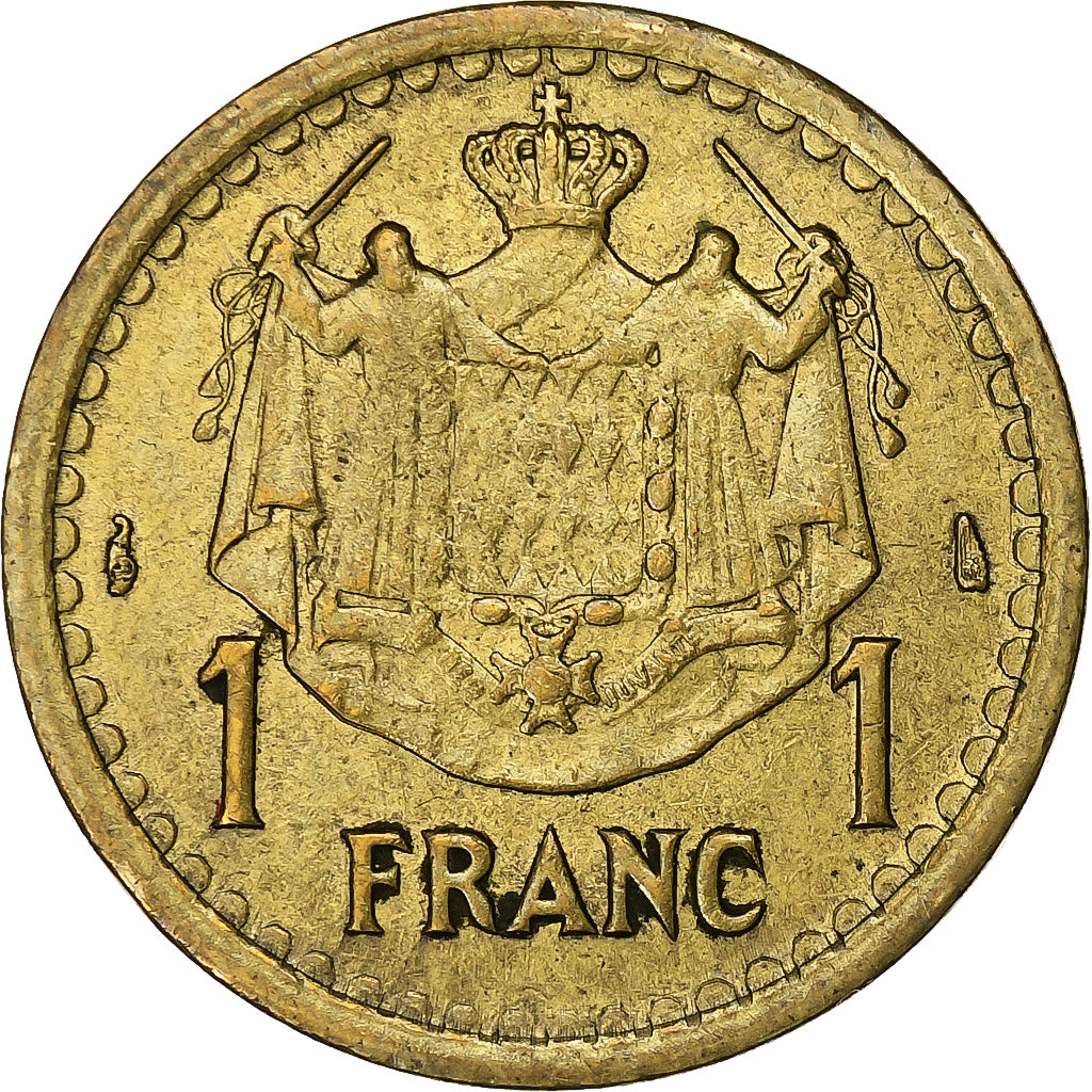 Monaco, Louis II, Franc, 1945, Paris, Bronze-Aluminium, TTB, KM:120A