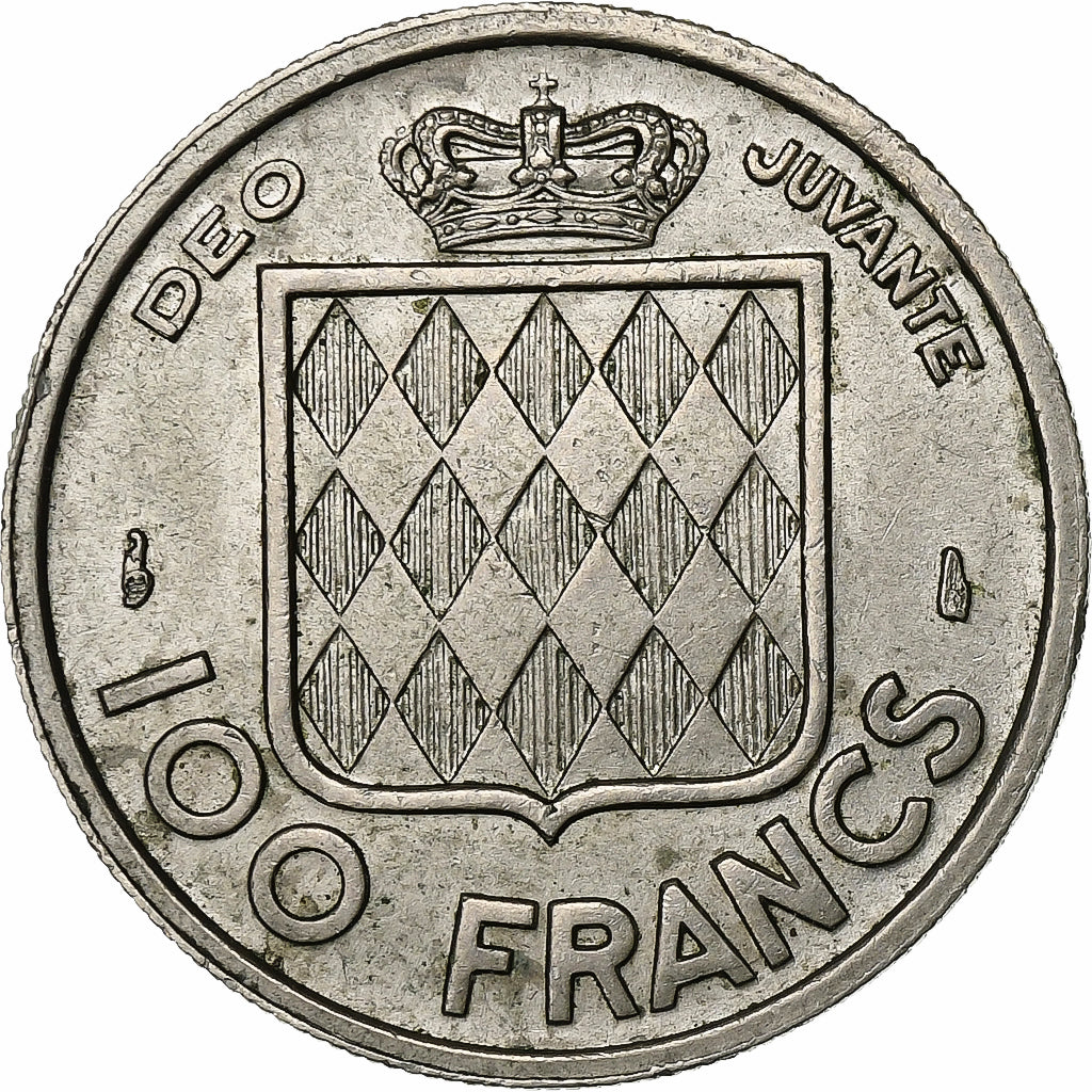 Mónaco, Rainier III, 100 Francs, Cent, 1956, Paris, Cobre - níquel, MBC+