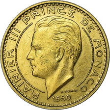 Monaco, Rainier III, 50 Francs, Cinquante, 1950, Paris, Aluminum-Bronze, SS+