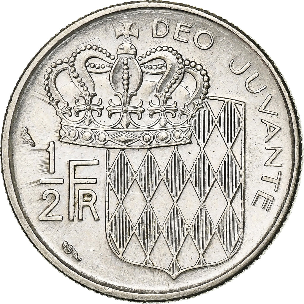 Monaco, Rainier III, 1/2 Franc, 1965, Paris, Nickel, TTB+, Gadoury:MC 149
