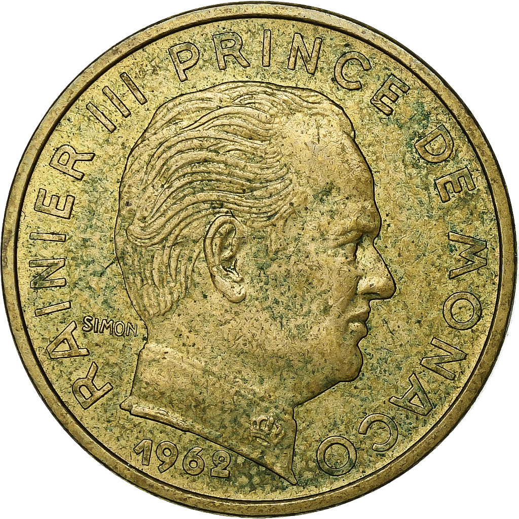 Monaco, Rainier III, 50 Centimes, 1962, Paris, Aluminum-Bronze, EF(40-45)