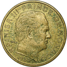 Monaco, Rainier III, 50 Centimes, 1962, Paris, Aluminum-Bronze, EF(40-45)
