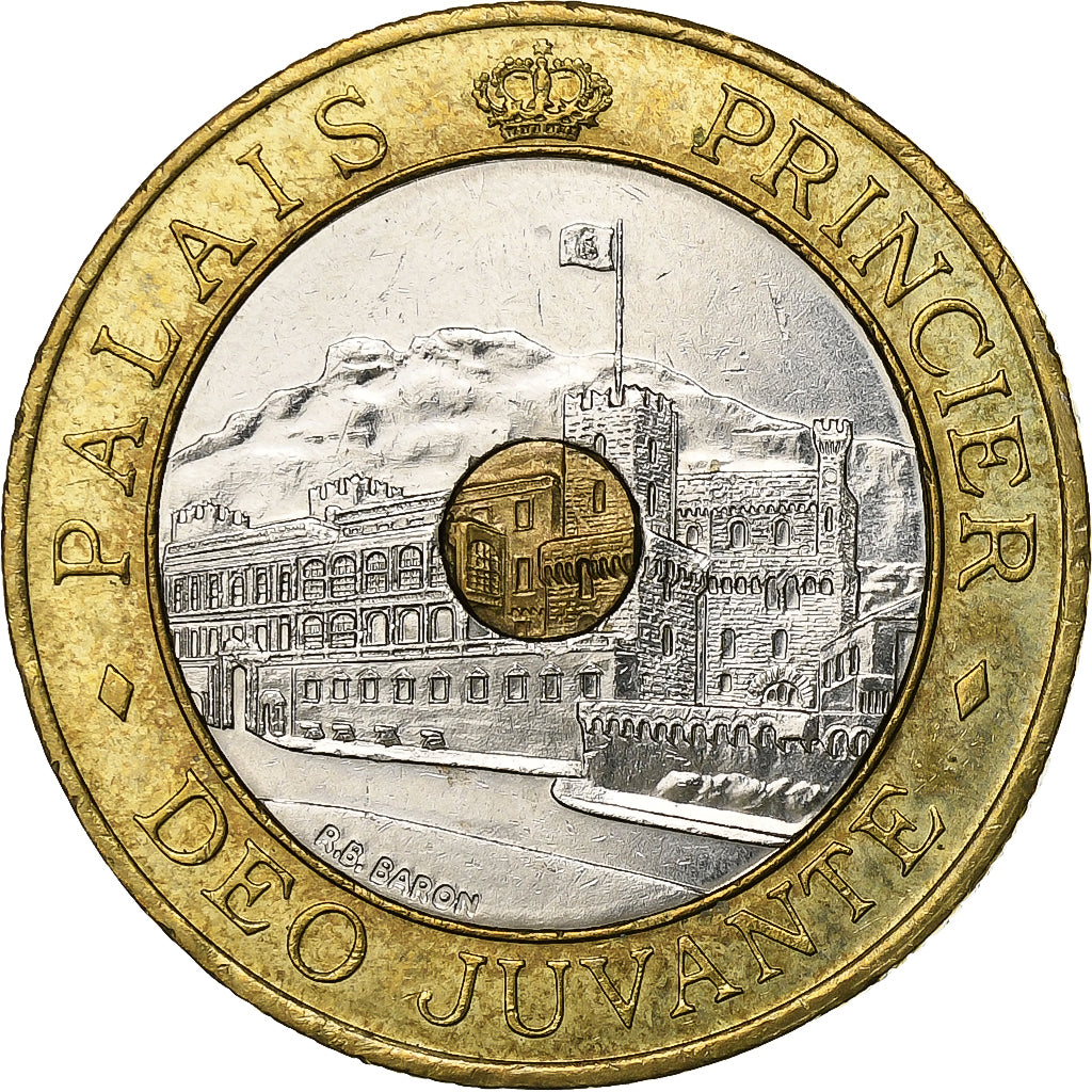 Monaco, Rainier III, 20 Francs, 1997, Paris, Tri-Metallic, AU(50-53), KM:165