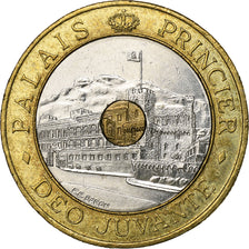 Monaco, Rainier III, 20 Francs, 1997, Paris, Tri-Metallic, AU(50-53), KM:165