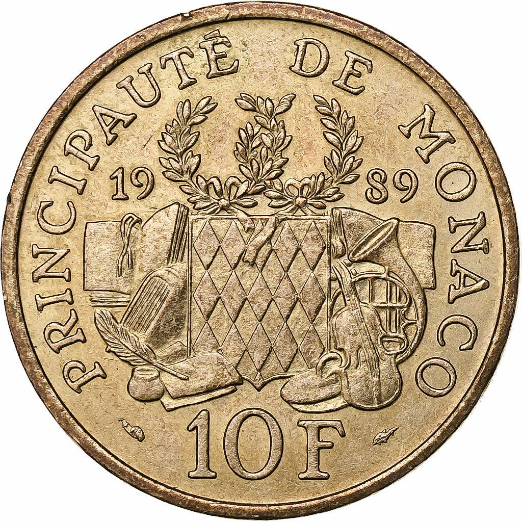 Monaco, Rainier III, 10 Francs, Fondation Prince Pierre, 1989, Paris