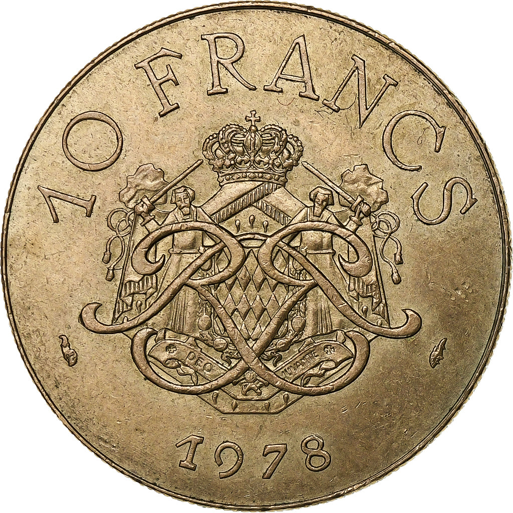 Monaco, Rainier III, 10 Francs, 1978, Paris, Rame-nichel-alluminio, BB