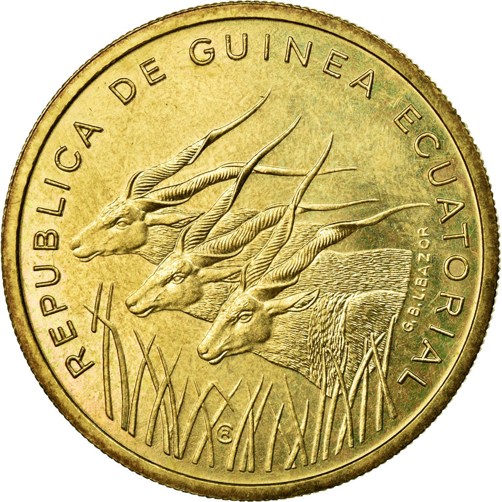 Moneda, Guinea Ecuatorial, 25 Francos, 1985, FDC, Aluminio - bronce, KM:E29