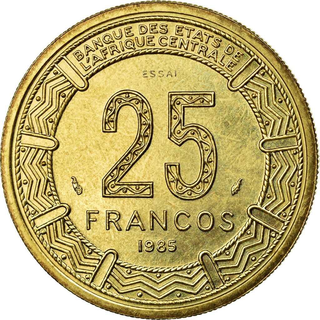 Moneda, Guinea Ecuatorial, 25 Francos, 1985, FDC, Aluminio - bronce, KM:E29