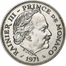 Monaco, Rainier III, 5 Francs, 1971, Paris, Copper-nickel, AU(55-58), Gadoury:MC