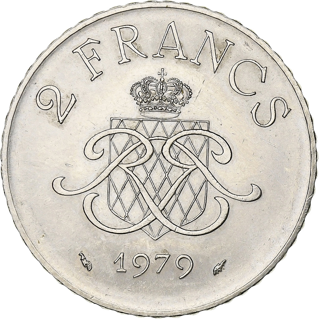 Monaco, Rainier III, 2 Francs, 1979, Paris, Nichel, SPL-, Gadoury:MC 151, KM:157