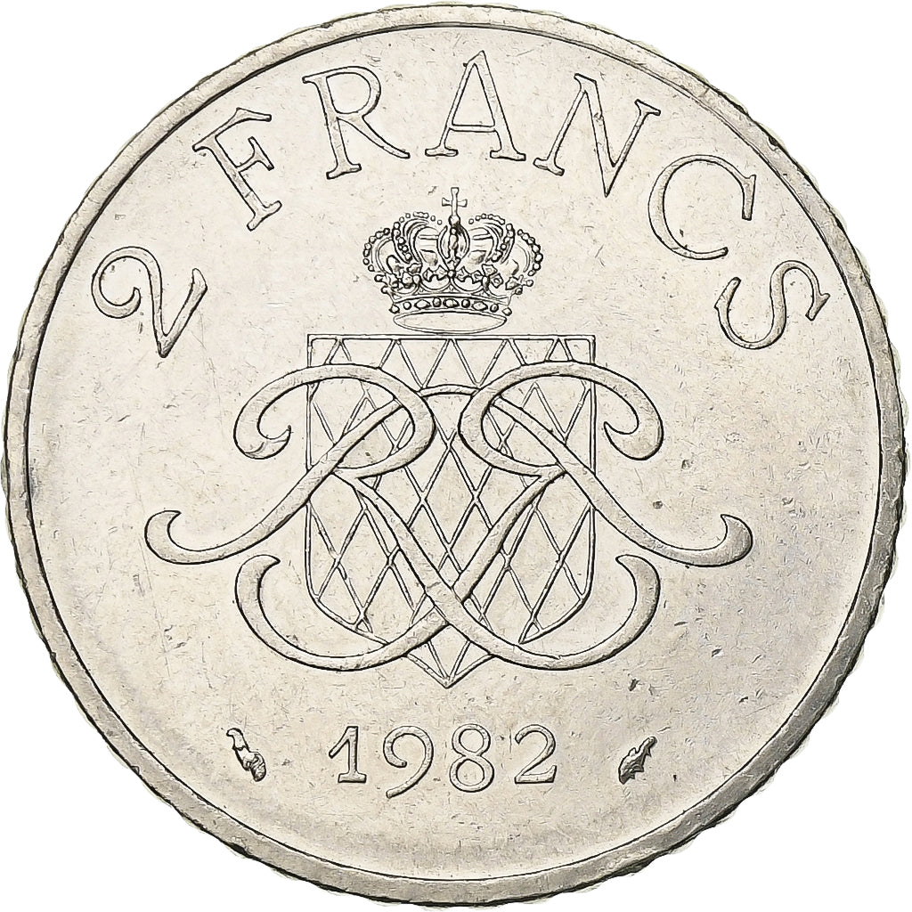 Monaco, Rainier III, 2 Francs, 1982, Paris, Nichel, SPL-, Gadoury:MC 151, KM:157