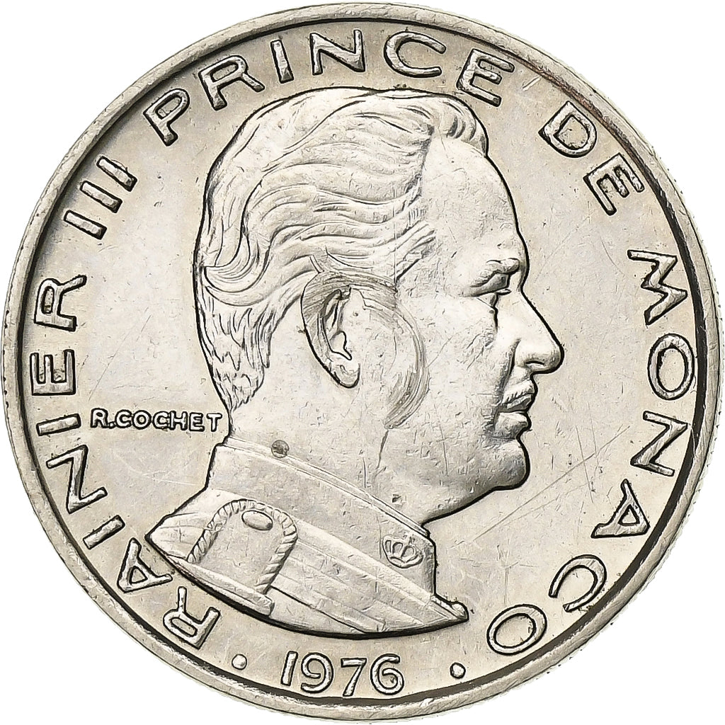 Monaco, Rainier III, Franc, 1976, Paris, Nichel, SPL-, Gadoury:MC 150, KM:140