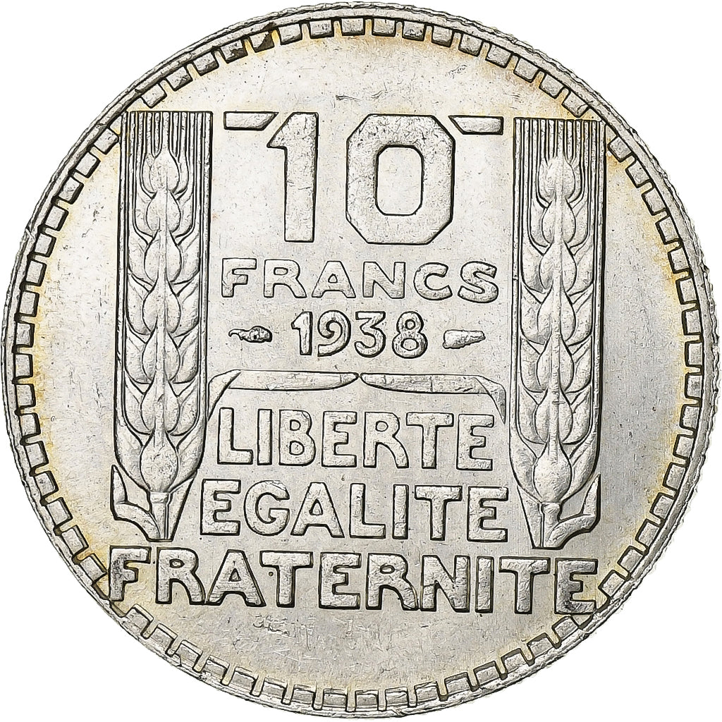 Frankrijk, 10 Francs, Turin, 1938, Paris, Zilver, PR, Gadoury:801, KM:878