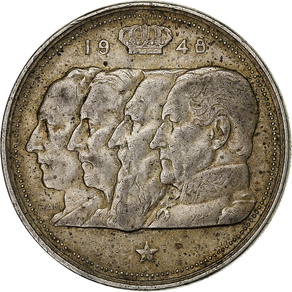 Belgium, Régence Prince Charles, 100 Francs, 100 Frank, 1948, Silver