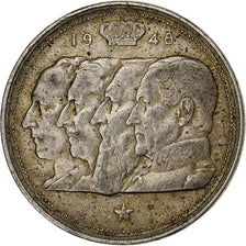 Belgium, Régence Prince Charles, 100 Francs, 100 Frank, 1948, Silver