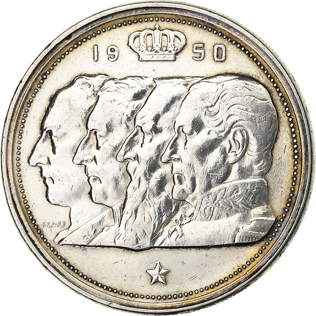 Belgio, Régence Prince Charles, 100 Francs, 100 Frank, 1950, Argento, BB