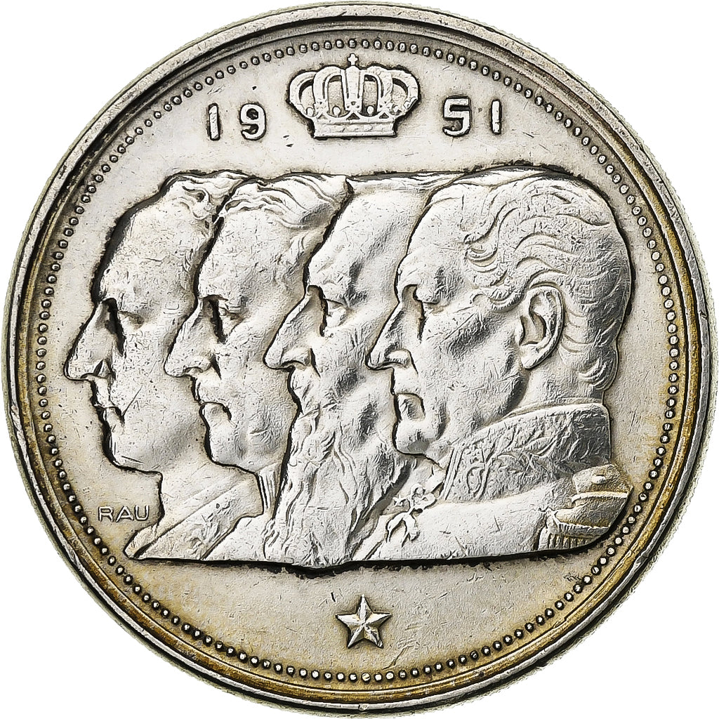 Belgien, Régence Prince Charles, 100 Francs, 100 Frank, 1951, Silber, SS