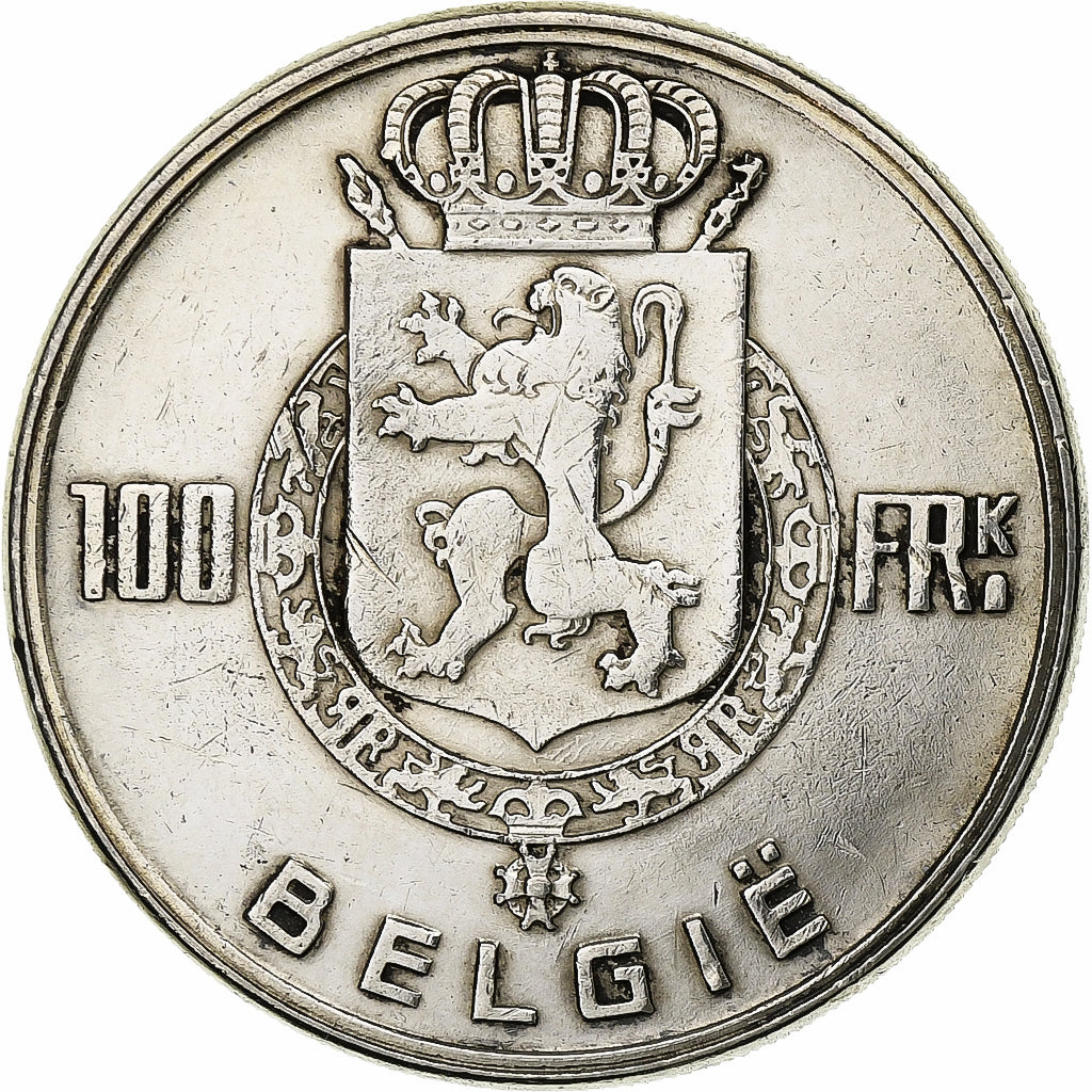 Belgien, Régence Prince Charles, 100 Francs, 100 Frank, 1951, Silber, SS