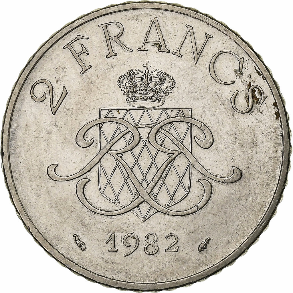 Monaco, Rainier III, 2 Francs, 1982, Paris, Nichel, SPL-, Gadoury:MC151, KM:157