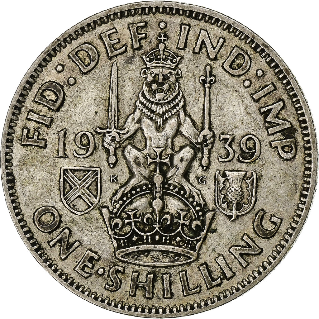 Grande-Bretagne, George VI, Shilling, 1939, Argent, TTB, KM:854