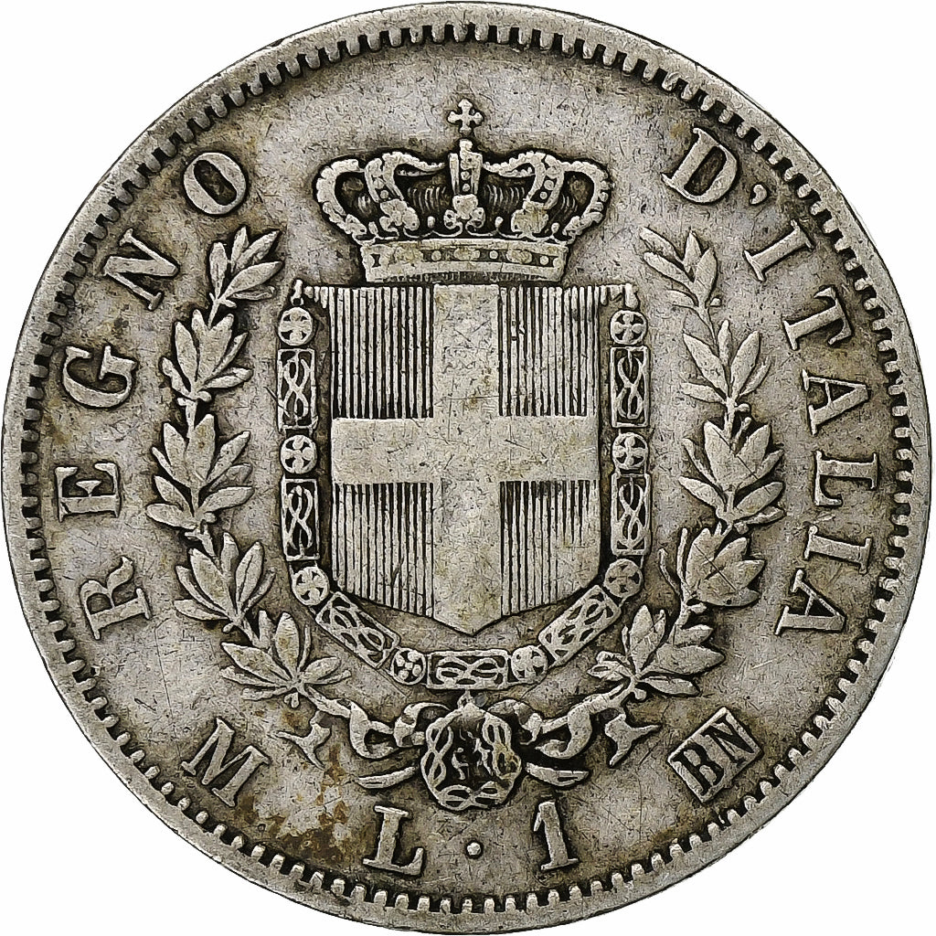 Italien, Vittorio Emanuele II, Lira, 1867, Milan, Silber, S+, KM:5a.1