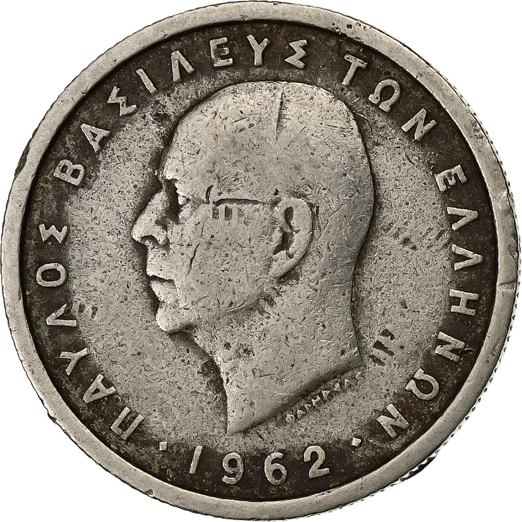 Greece, Paul I, Drachma, 1962, Copper-nickel, VF(30-35), KM:81