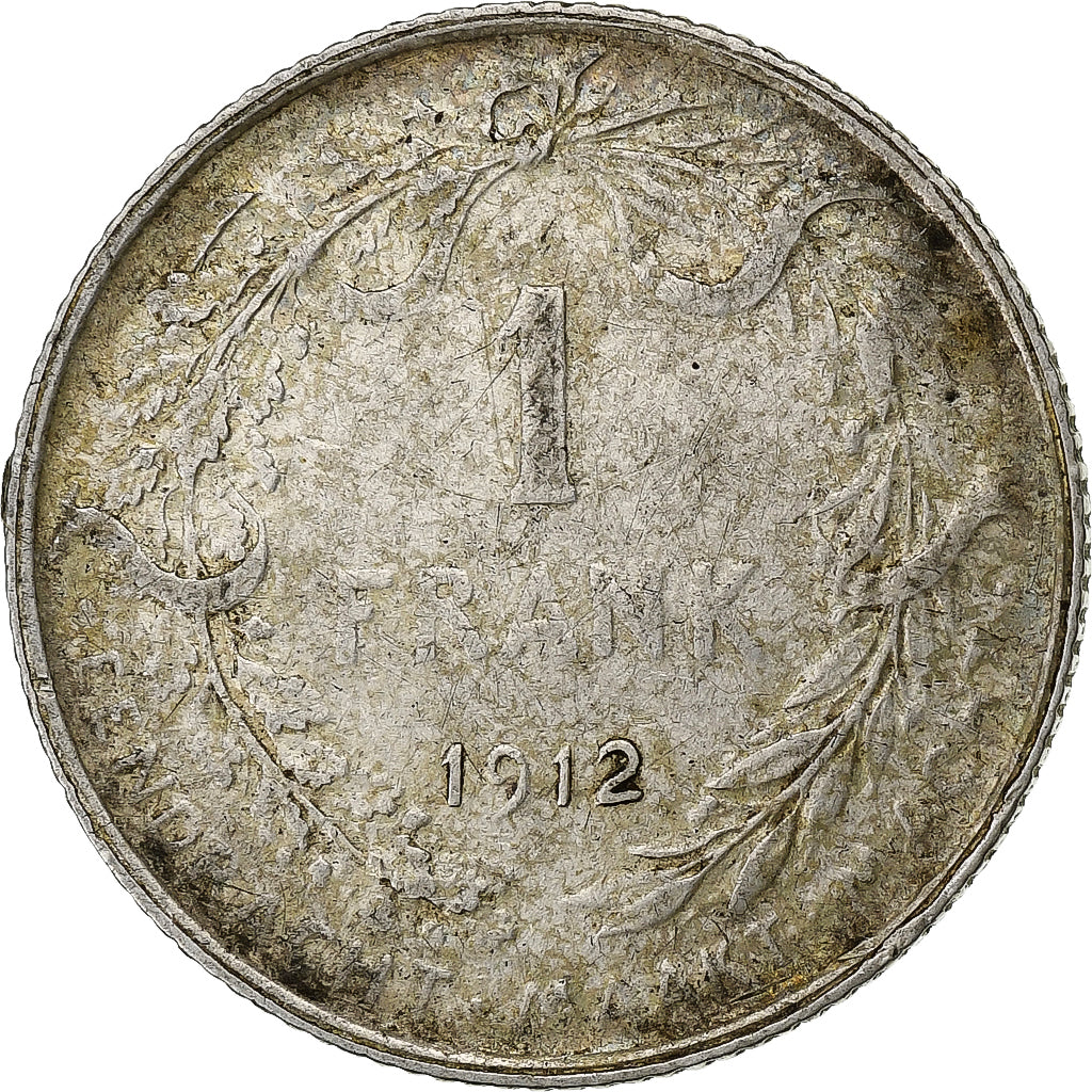 Belgium, Albert I, Franc, 1912, Silver, EF(40-45), KM:73.1