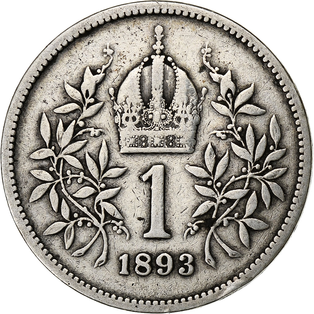 Österreich, Franz Joseph I, Corona, 1893, Vienna, Silber, S+, KM:2804