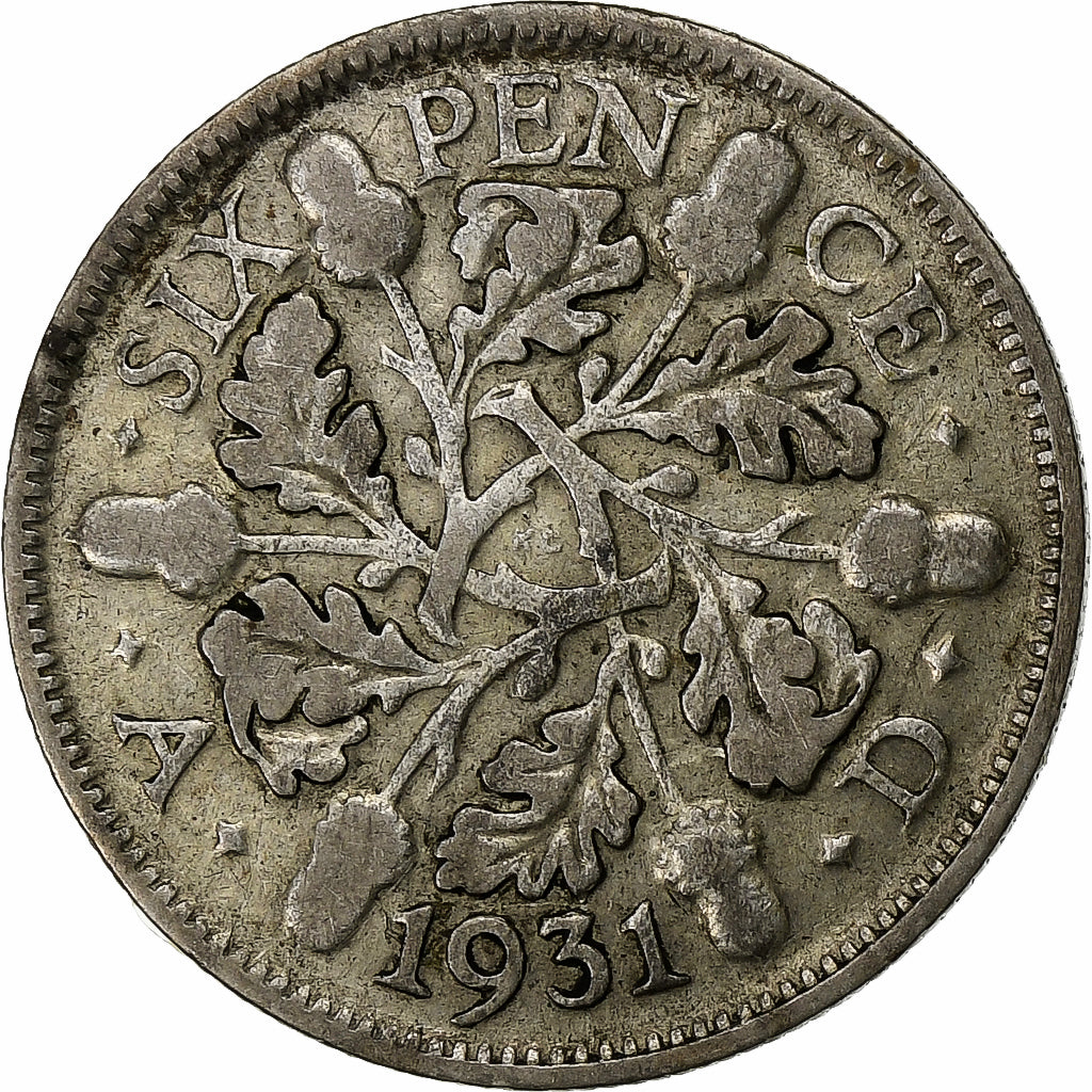 Großbritannien, George V, 6 Pence, 1931, Silber, SS, KM:832