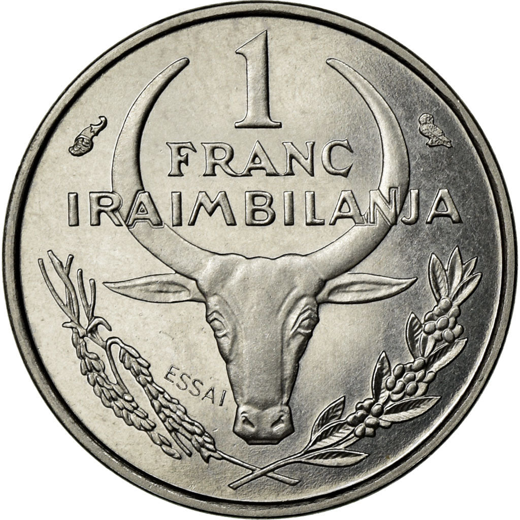 Coin, Madagascar, Franc, 1965, Paris, MS(65-70), Stainless Steel, KM:E6