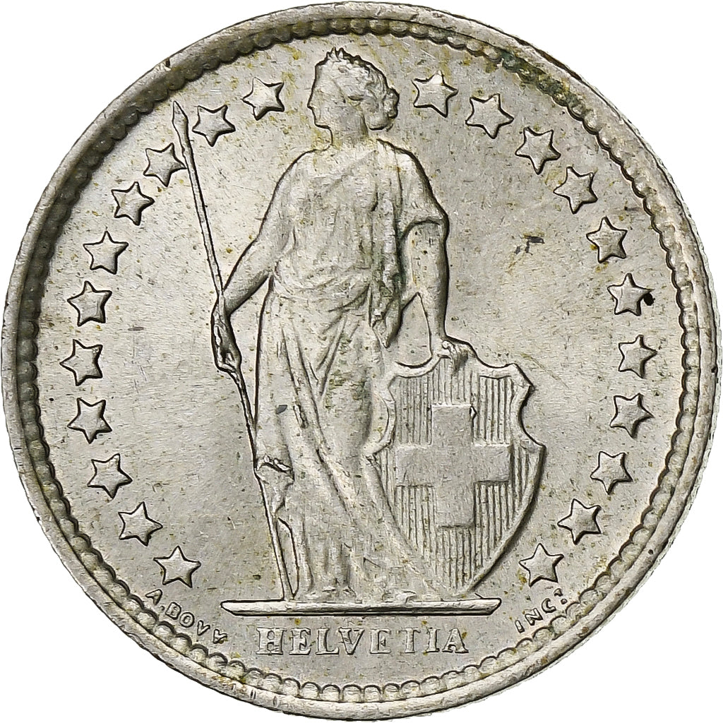 Suiza, 1/2 Franc, 1963, Bern, Plata, MBC+, KM:23