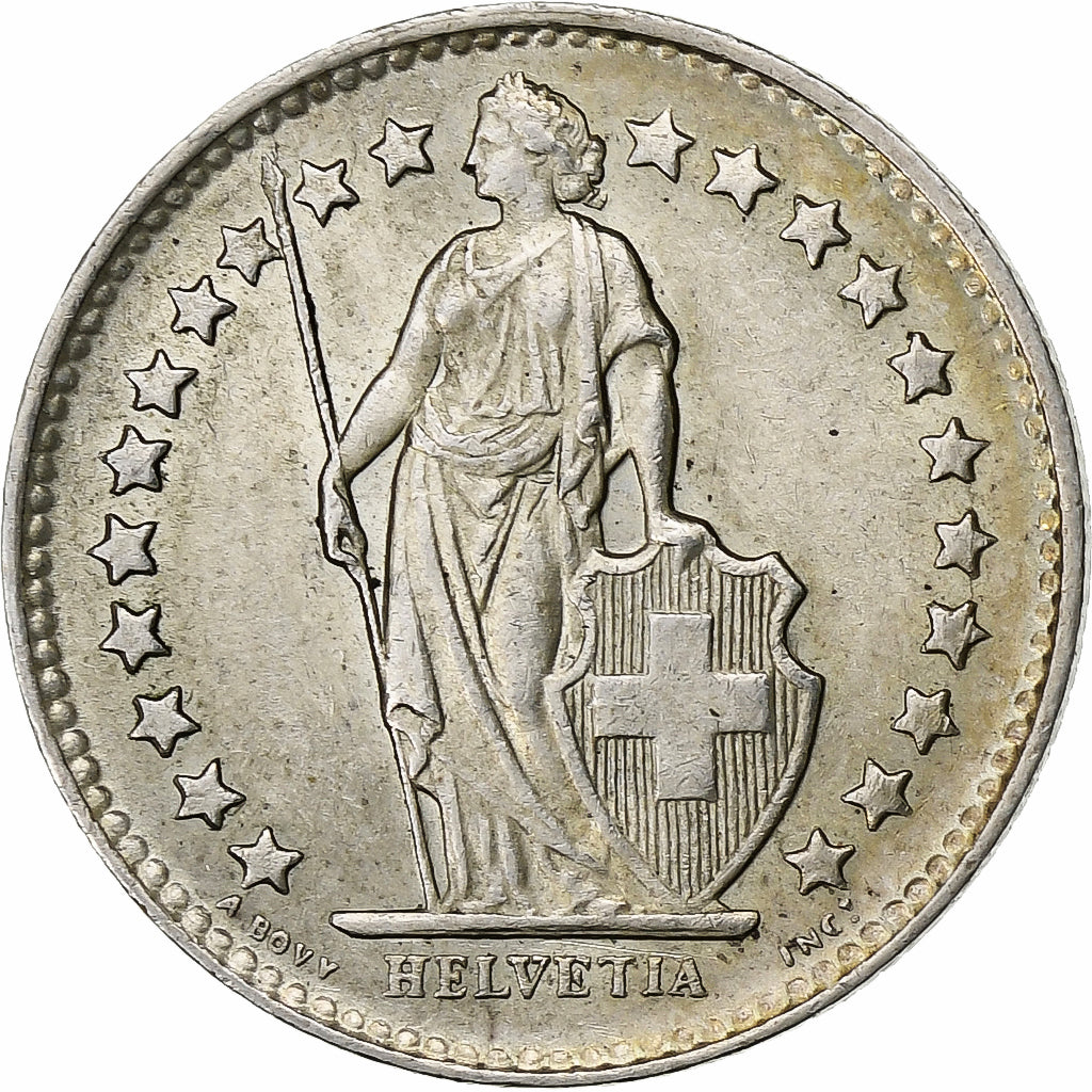 Switzerland, 1/2 Franc, 1946, Bern, Silver, AU(50-53), KM:23
