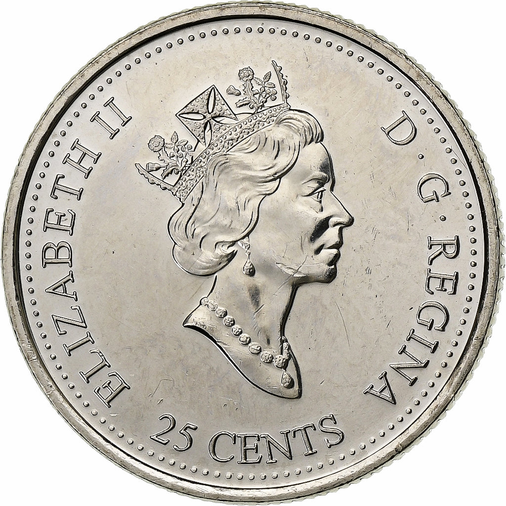Kanada, Elizabeth II, 25 Cents, 1999, Royal Canadian Mint, Nickel, VZ+, KM:343