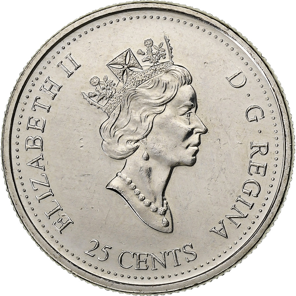 Canada, Elizabeth II, 25 Cents, 1999, Royal Canadian Mint, Nickel, MS(60-62)