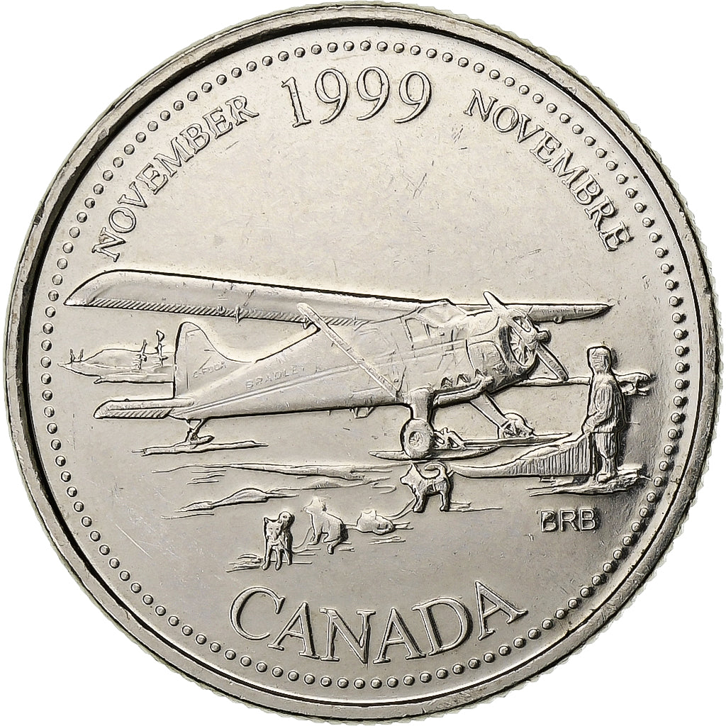 Canada, Elizabeth II, 25 Cents, 1999, Royal Canadian Mint, Nickel, MS(60-62)