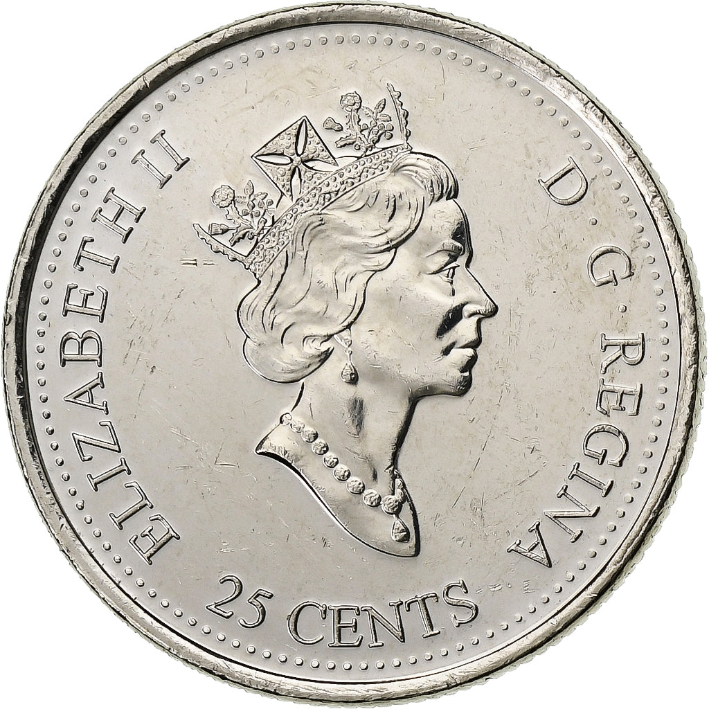 Kanada, Elizabeth II, 25 Cents, 1999, Royal Canadian Mint, Nickel, VZ+, KM:348