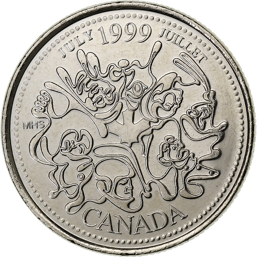 Kanada, Elizabeth II, 25 Cents, 1999, Royal Canadian Mint, Nickel, VZ+, KM:348