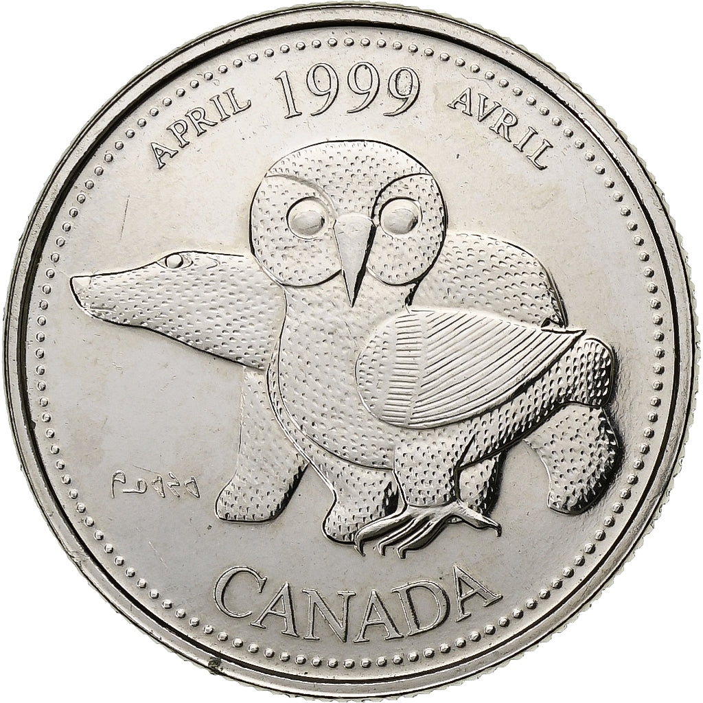 Kanada, Elizabeth II, 25 Cents, 1999, Royal Canadian Mint, Nickel, SS+, KM:345